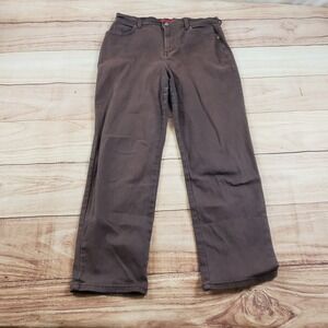 Gloria Vanderbilt Jeans Women 12‎ Brown Straight Mid Medium Wash Denim Ladies *